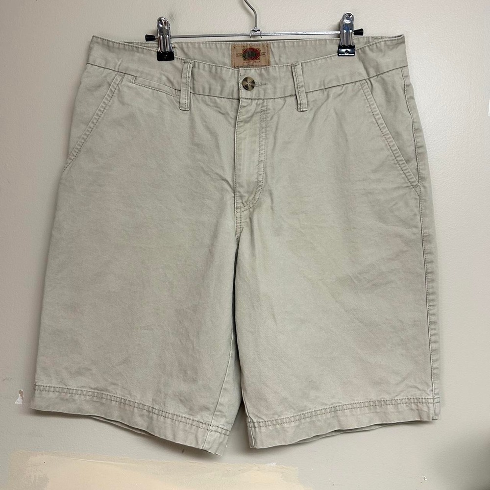 Boston Traders Vintage 90s Cream Canvas Old Money Shorts Mens 34 Tan